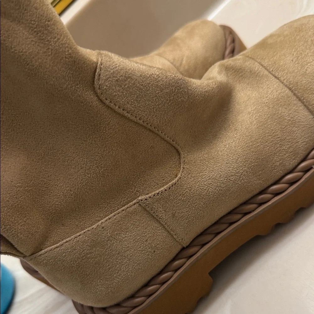 Vince Camuto suede Tan‎ Lug Sole Over-the-Knee Boots